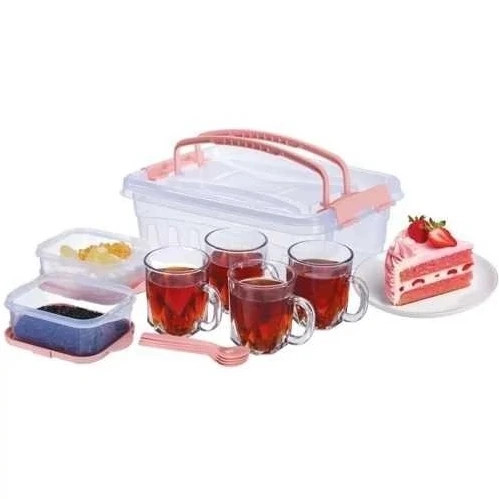 سرویس چای خوری مسافرتی 4 نفره ونوس( سبد پیک نیک)