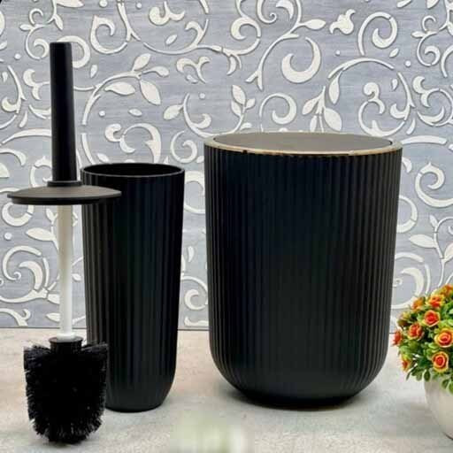 سطل و فرچه بهداشتی همارا مدل زبرا گرد درب بادبزنی