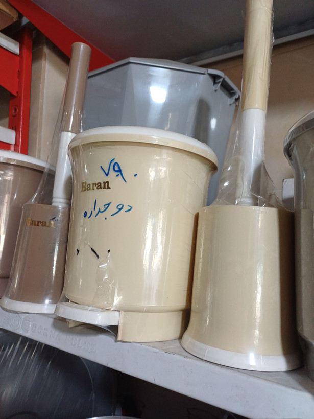 سطل و فرچه سرویس بهداشتی باران دوجداره